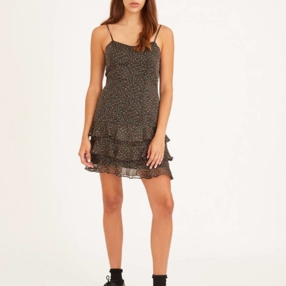 Urban Outfitters Floral Tiered Ruffle Dress Size M NWT